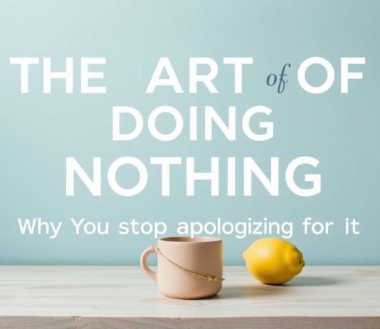 The Art of Doing Nothing: Why You Should Stop Apologizing for It The Art of Doing Nothing: Why You Should Stop Apologizing for It