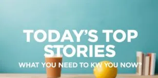 Today’s Top Stories: What You Need to Know Right Now Today's Top Stories: What You Need to Know Right Now