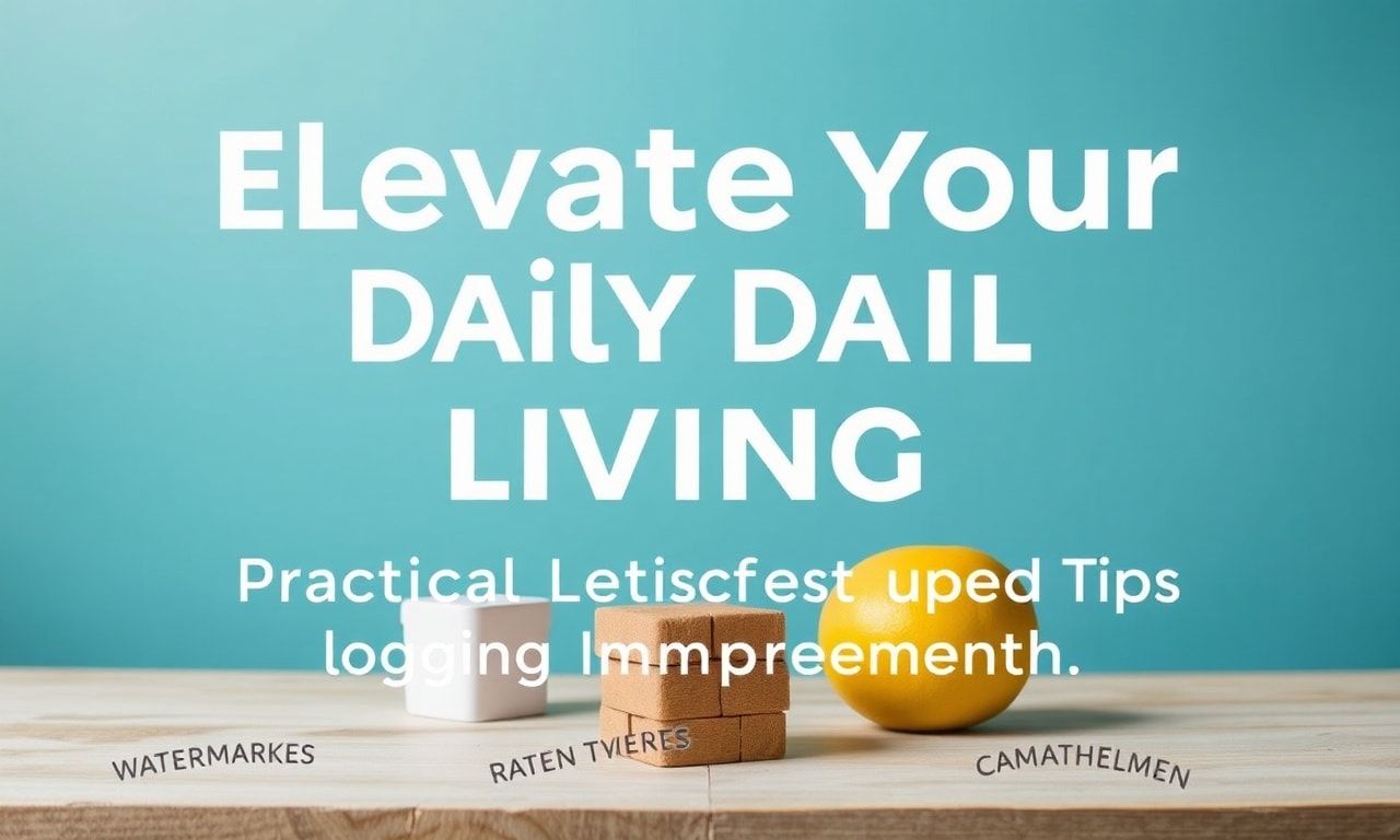 Elevate Your Daily Living: Practical Lifestyle Tips for Continuous Improvement