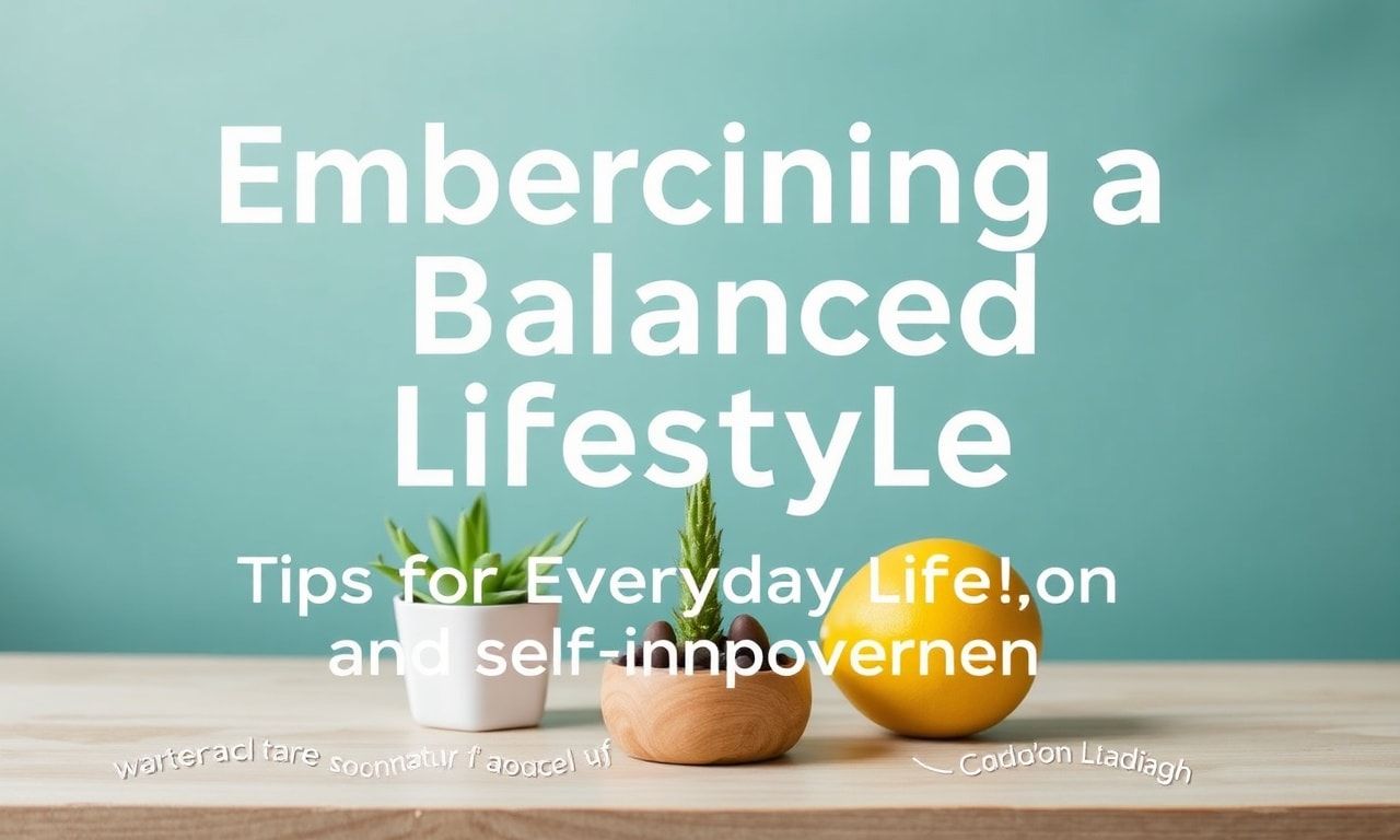 Embracing a Balanced Lifestyle: Tips for Daily Living and Self-Improvement