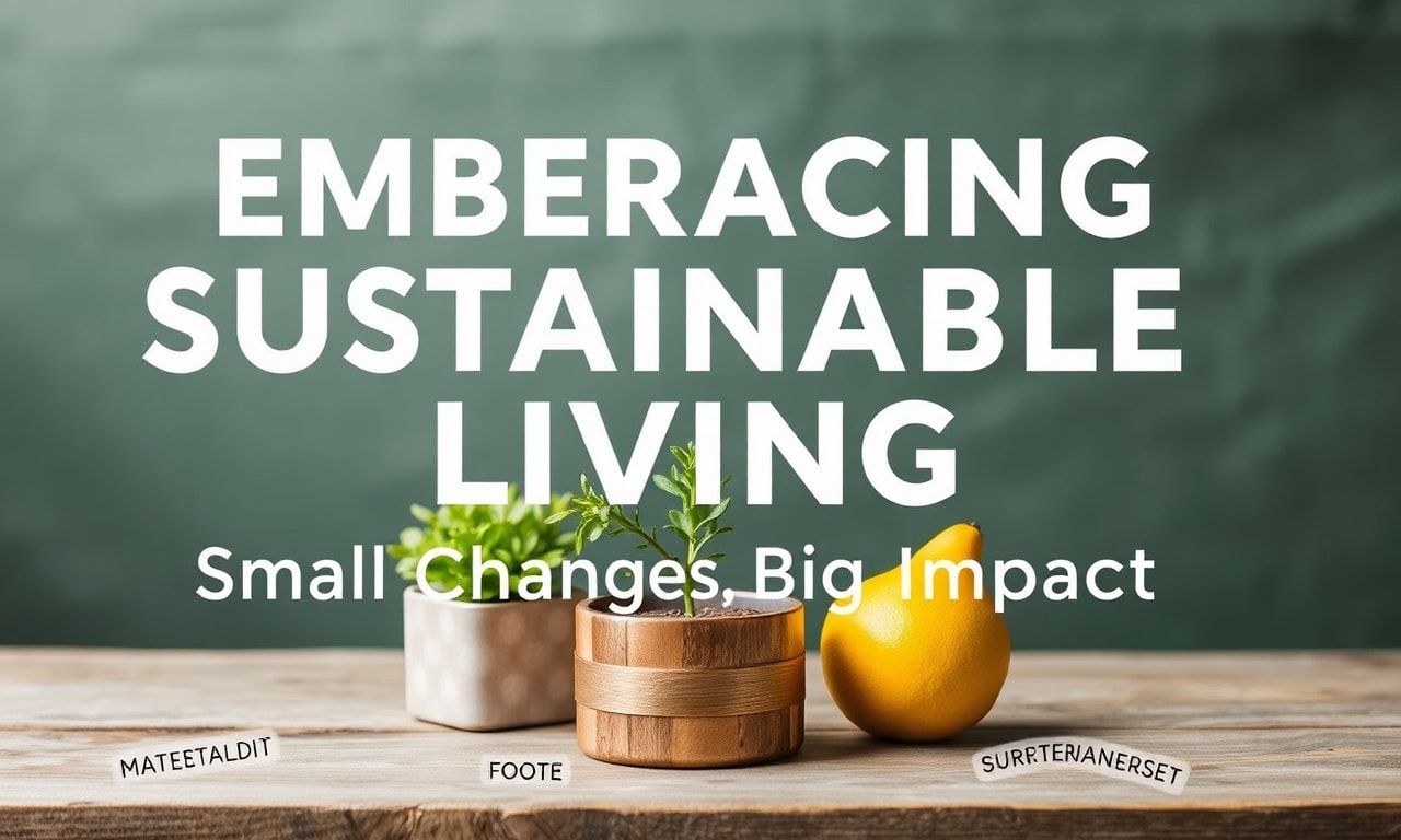 Embracing Sustainable Living: Small Changes, Big Impact