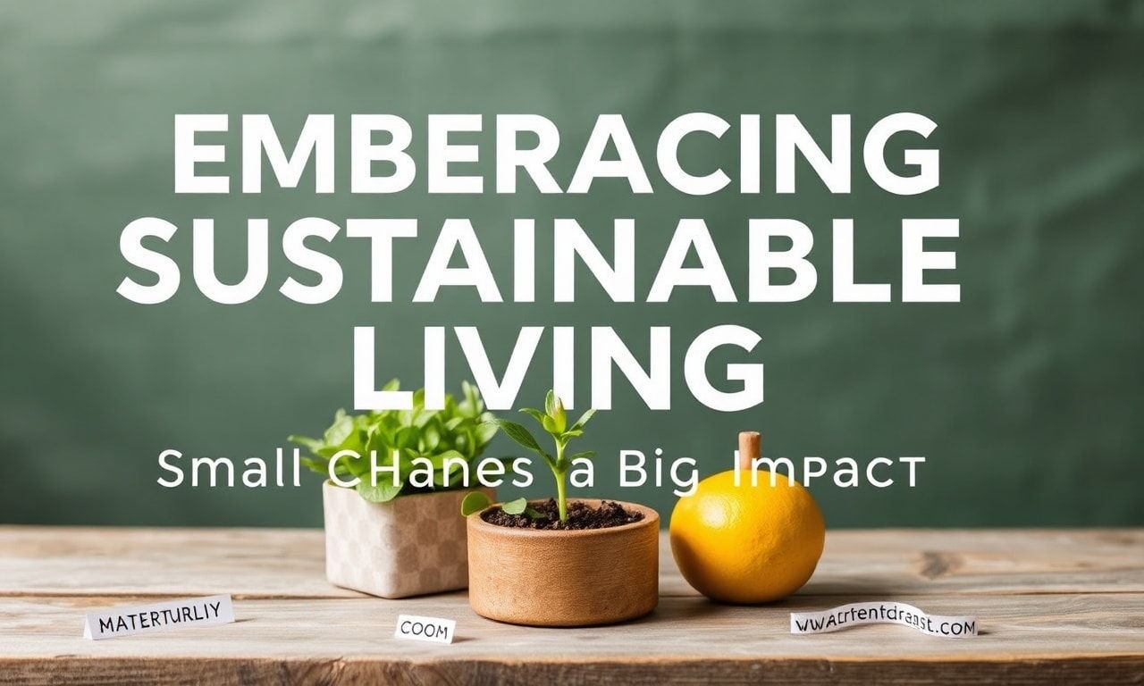 Embracing Sustainable Living: Small Changes for a Big Impact