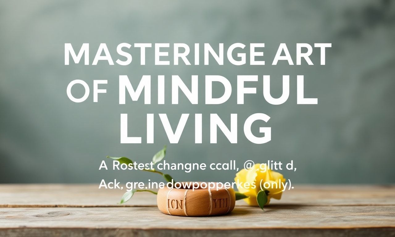 Mastering the Art of Mindful Living: A Comprehensive Guide
