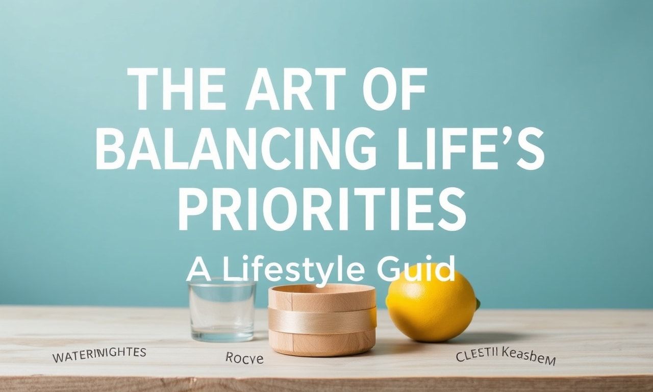 The Art of Balancing Life's Priorities: A Lifestyle Guide