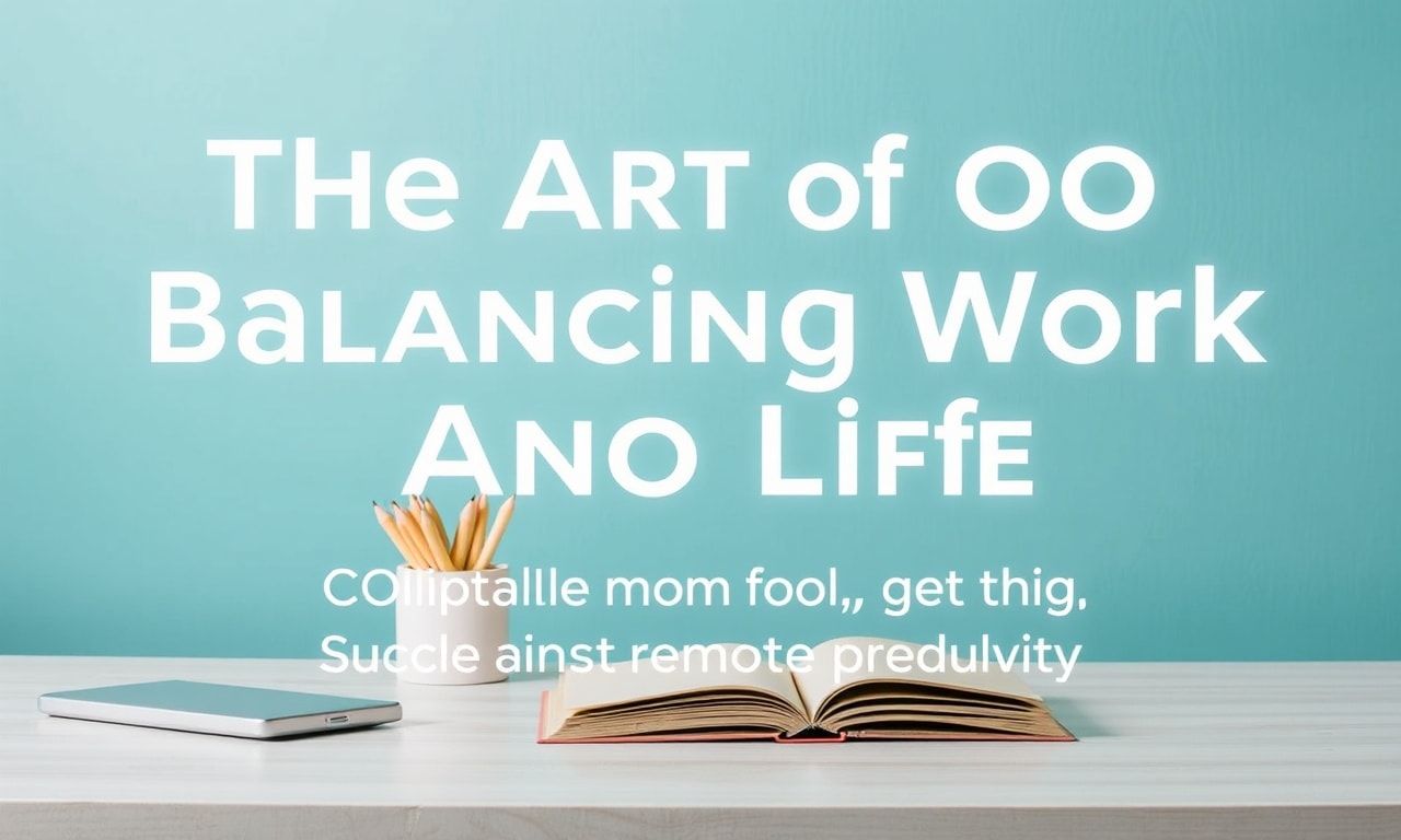 The Art of Balancing Work and Life: A Guide to Remote Productivity