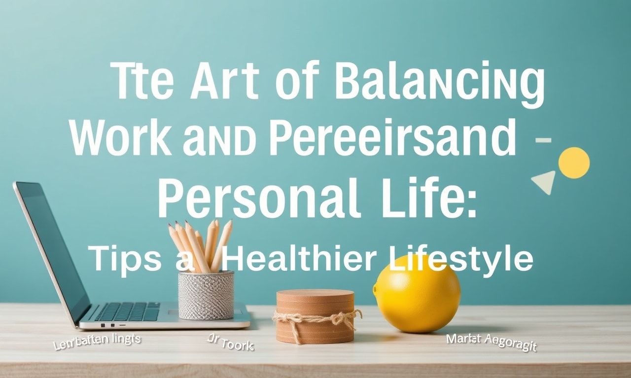 The Art of Balancing Work and Life: Tips for a Healthier Lifestyle