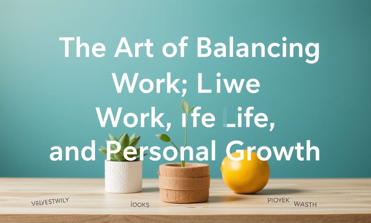 The Art of Balancing Work, Life, and Personal Growth