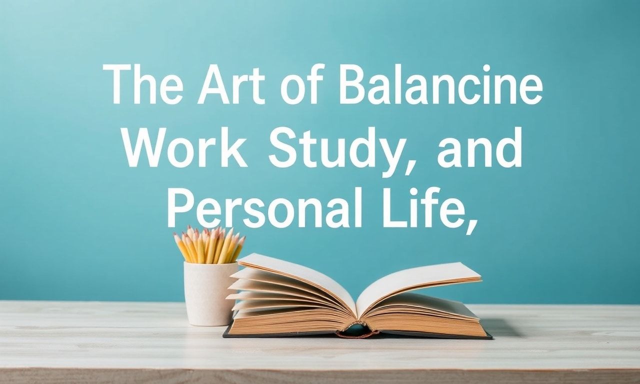 The Art of Balancing Work, Study, and Personal Life: A Comprehensive Guide