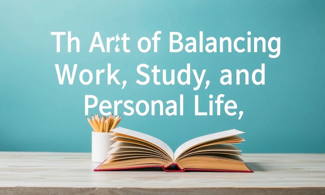 The Art of Balancing Work, Study, and Personal Life: A Comprehensive Guide