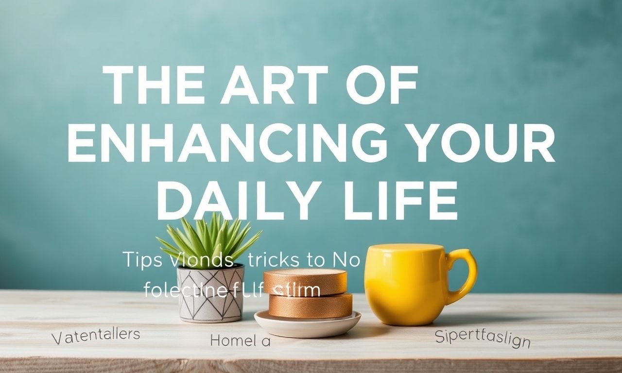 The Art of Elevating Your Everyday Life: Tips and Tricks for a More Fulfilling Lifestyle
