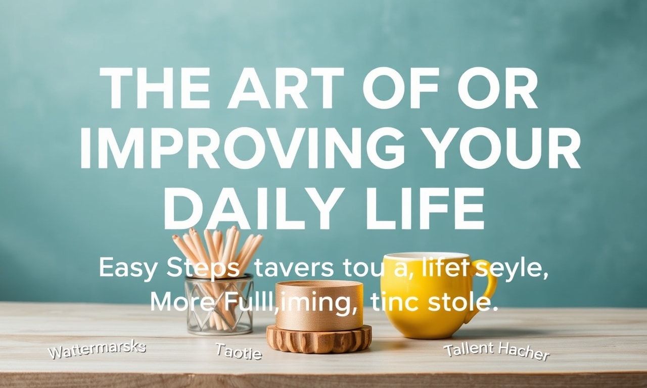 The Art of Enhancing Your Daily Life: Simple Steps to a More Fulfilling Lifestyle