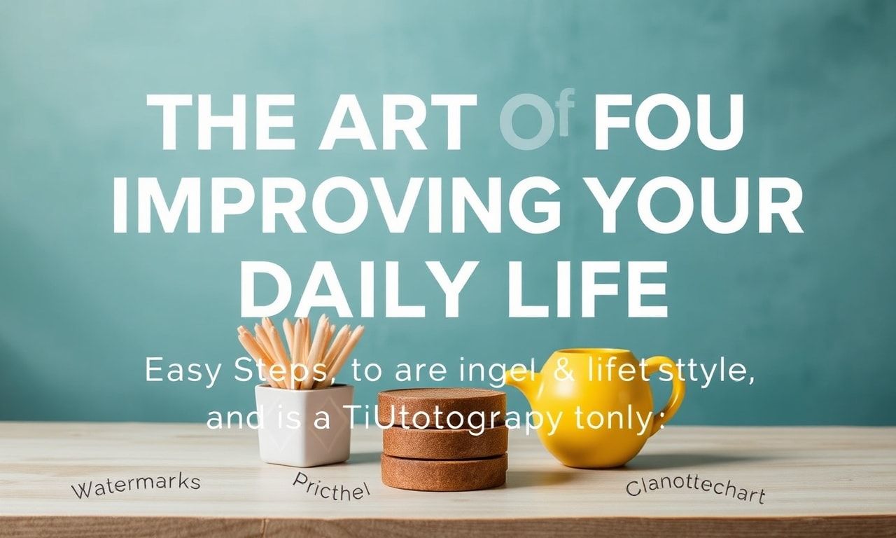 The Art of Enhancing Your Daily Life: Simple Steps to a More Fulfilling Lifestyle
