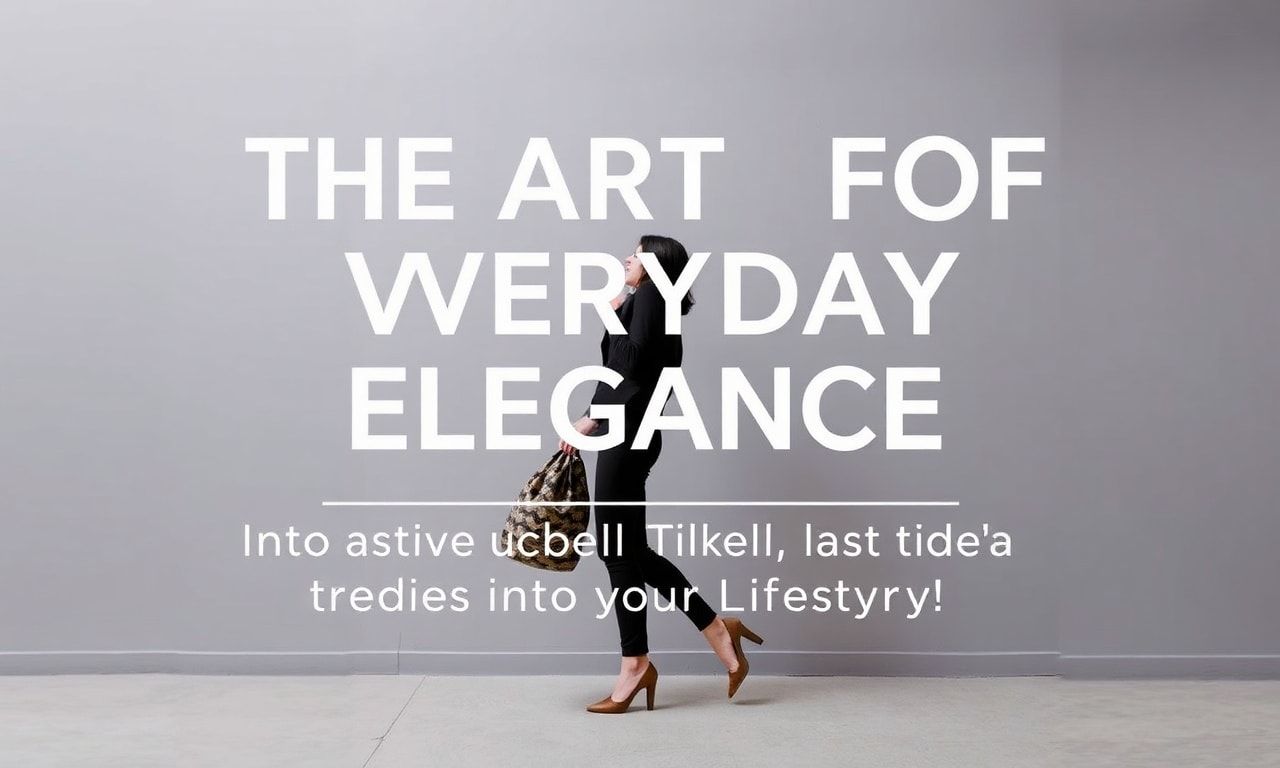 The Art of Everyday Elegance: Incorporating Global Fashion Trends into Your Lifestyle