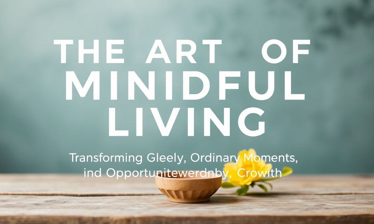 The Art of Mindful Living: Transforming Everyday Moments into Opportunities for Growth