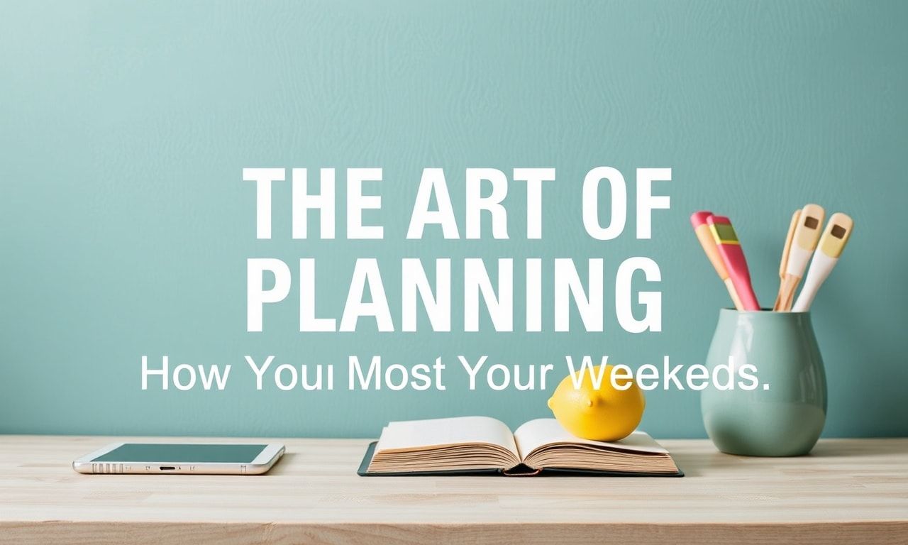 The Art of Planning: How to Make the Most of Your Weekends