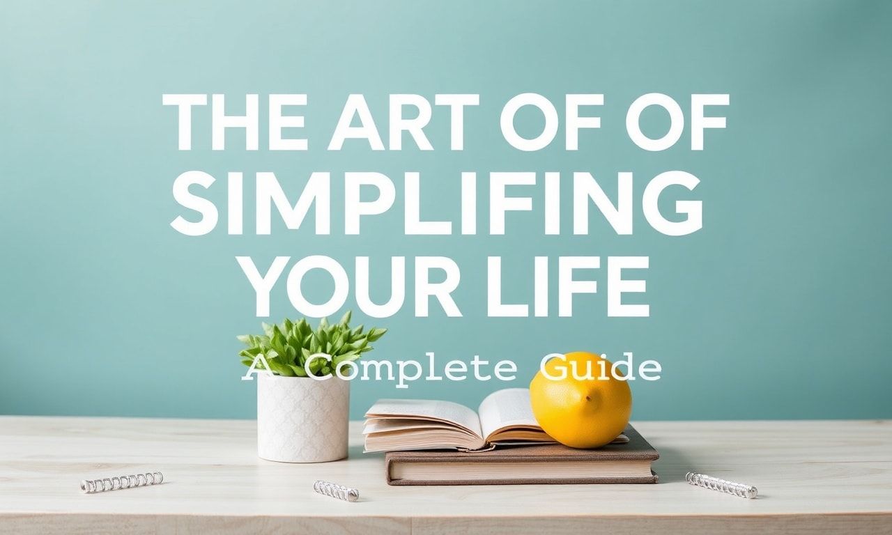 The Art of Simplifying Your Life: A Comprehensive Guide