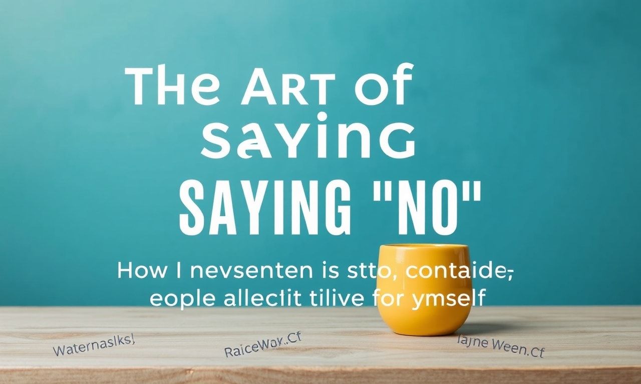 The Art of Saying 'No': How I Learned to Stop People-Pleasing and Start Living for Myself