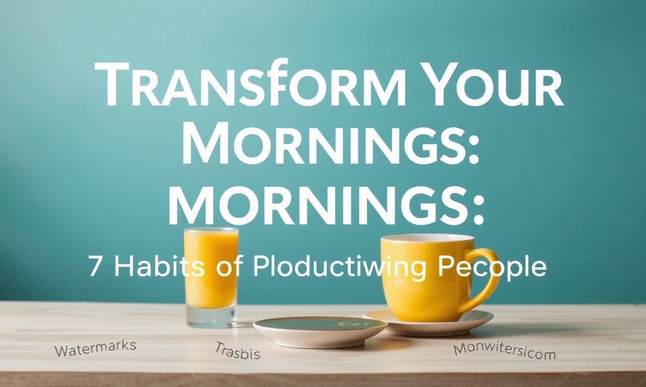 Transform Your Mornings: 7 Habits of Highly Productive People