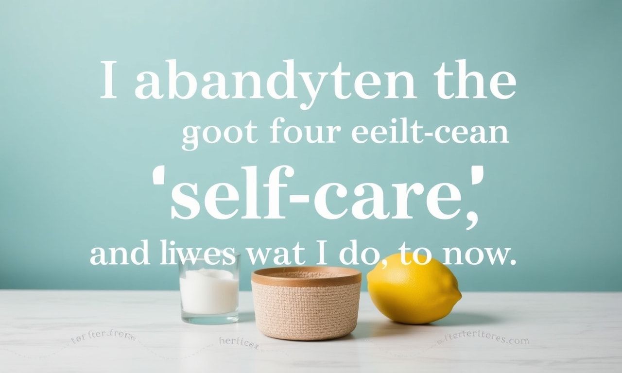 Why I Gave Up on 'Self-Care' and What I Do Instead