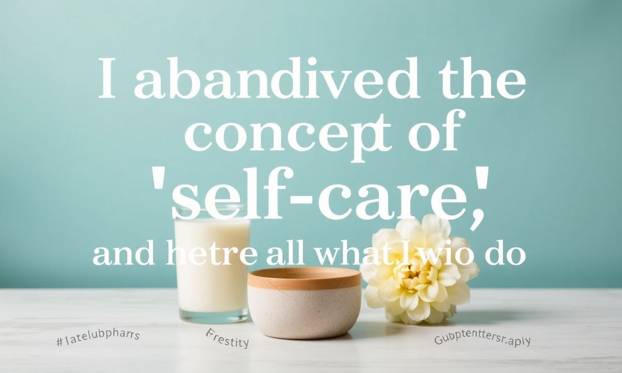 Why I Gave Up on 'Self-Care' and What I Do Instead