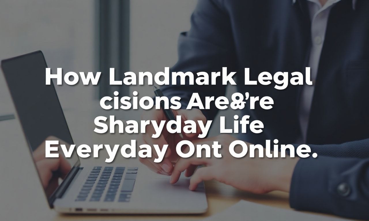 How Landmark Legal Decisions Are Shaping Everyday Life Online
